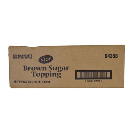 NJOY N'Joy Brown Sugar Oatmeal Topping 13g, PK125 94358